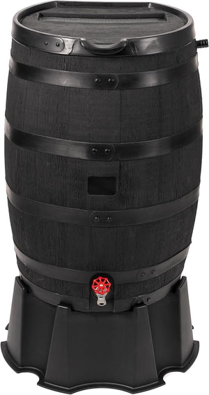 55-Gallon Flat Back Eco Rain Barrel with Removable Lid