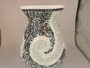 Mosaic Terracotta Floor Vase – 18 Inch Tall Cylinder