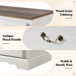 5-Piece Farmhouse Bedroom Set with Storage Bed, Dressers & Nightstands