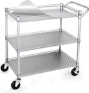 3-Tier Heavy Duty Rolling Utility Cart with Wheels