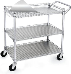 3-Tier Heavy Duty Rolling Utility Cart with Wheels