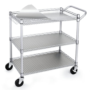 3-Tier Heavy Duty Rolling Utility Cart with Wheels