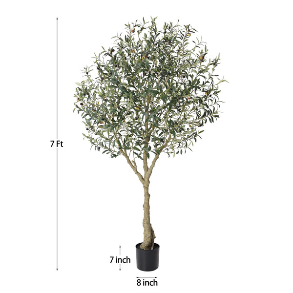 7 ft Artificial Olive Tree in Pot