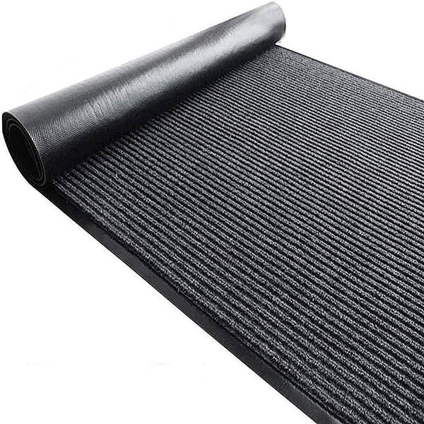 Commercial Entrance Runner Rug 3x10 Non-Slip Indoor Outdoor Grey
