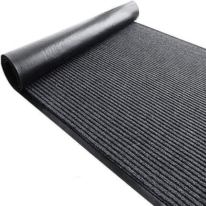 Commercial Entrance Runner Rug 3x10 Non-Slip Indoor Outdoor Grey