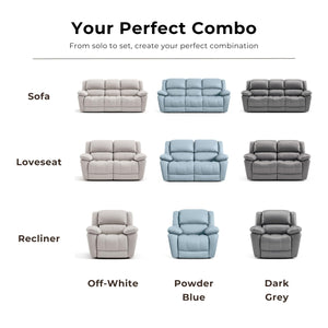 3-Piece Recliner Sofa Set – Leather Sectional with Loveseat & Arm Chair