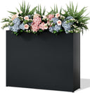 Tall Rectangular Outdoor Planter Box - Galvanized Steel