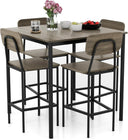 5-Piece Counter Height Dining Table Set with 4 Bar Stools