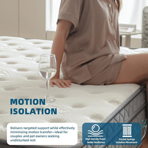 Gel Memory Foam Hybrid Mattress – Medium Firm, Pocket Spring, Fiberglass Free