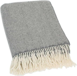 Merino Cashmere Wool Throw Blanket