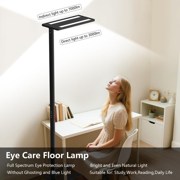 120W Full Spectrum Dimmable LED Floor Lamp 77 Inch