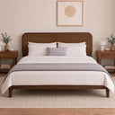 Queen & King Bed Frame with Rattan Headboard