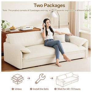 Queen Sleeper Sofa Bed – 3-in-1 Convertible Velvet Pull-Out Couch