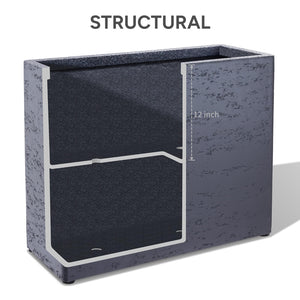 Upholstered Dining Bench with Back – Dark Gray