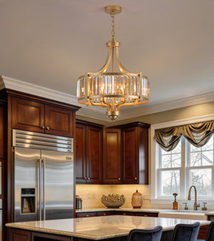 Crystal Chandelier – Modern Farmhouse Ceiling Light Fixture