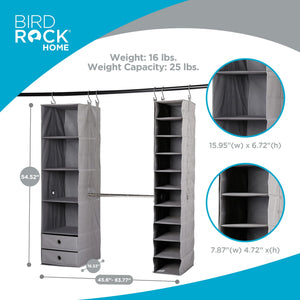 5-Piece Hanging Closet Organizer with Shelves & Drawers