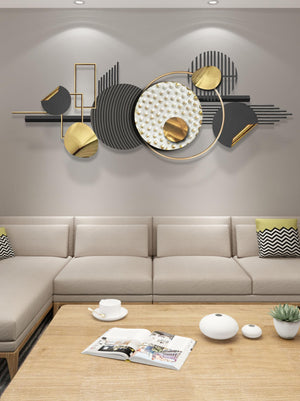 Metal Wall Sculpture Set – Large Abstract Geometric Wall Art
