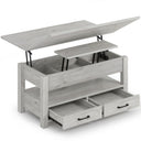 Lift Top Coffee Table with Drawers & Hidden Storage