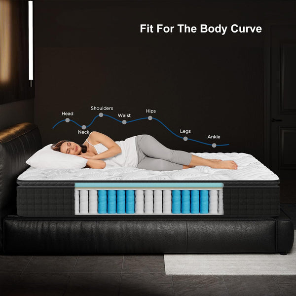 12 Inch Hybrid Pocket Spring Pillow Top Mattress
