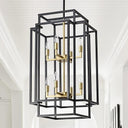 8-Light Tiered Lantern Chandelier – Farmhouse Pendant Light