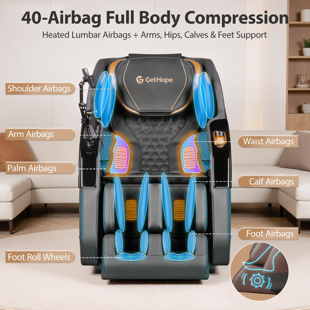 4D Zero Gravity Full Body Massage Chair with SL-Track