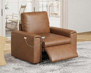 Dual Power Reclining Sectional Loveseat with Console