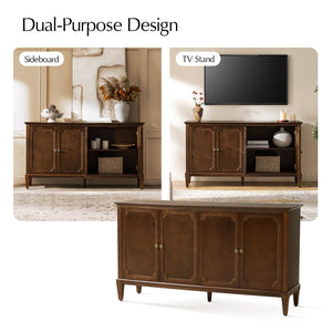 Mid-Century Modern Sideboard Cabinet with 4-Door Storage