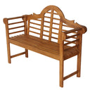 3-Seat Arched Acacia Wood Outdoor Garden Bench