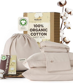 Organic Cotton Sheet Set – Sateen Weave, Deep Pocket, Queen & King