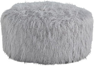 Faux Fur Oversized Accent Ottoman