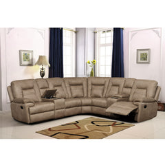 Large Microfiber Reclining Sectional Sofa
