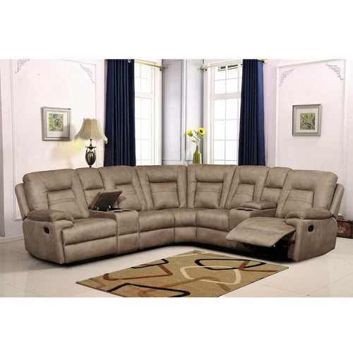 Large Microfiber Reclining Sectional Sofa