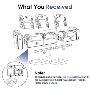 Power Reclining Home Theater Sofa – 3-Seat Leather with USB & Wireless Charging