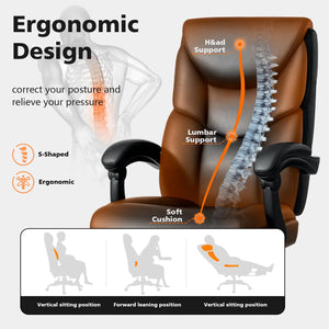 400lb Big & Tall Reclining Office Chair with Footrest