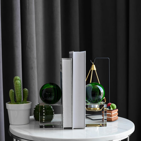 Crystal Bookends Set of 2 with Gift Box