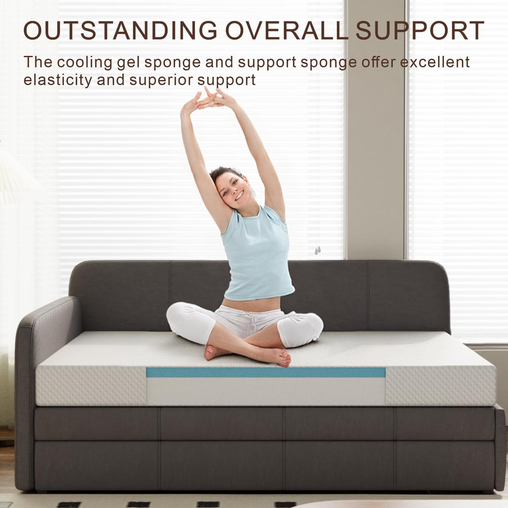 Twin Mattress 5 Inch Medium Firm Cooling Gel Memory Foam