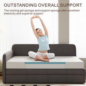 Twin Mattress 5 Inch Medium Firm Cooling Gel Memory Foam