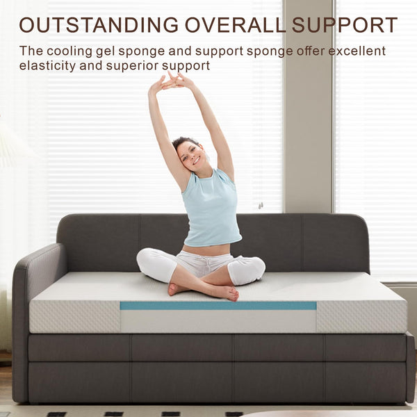 Twin Mattress 5 Inch Medium Firm Cooling Gel Memory Foam