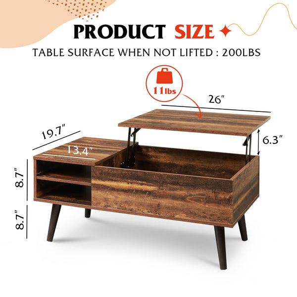 Lift Top Coffee Table with Storage