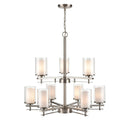 Nine Light Chandelier – Modern Gold Finish