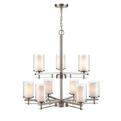 Nine Light Chandelier – Modern Gold Finish