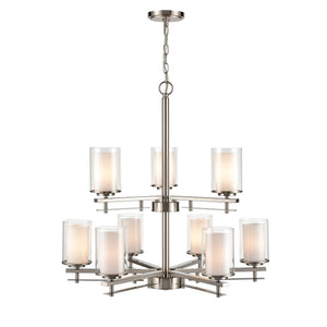 Nine Light Chandelier – Modern Gold Finish