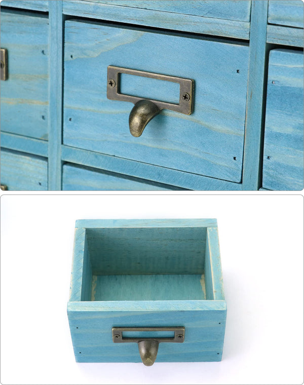 9-Drawer Wooden Desk Organizer Cabinet