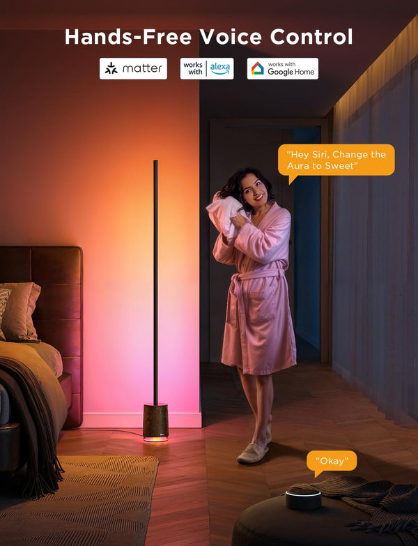 Smart LED Floor Lamp with Bluetooth Speaker