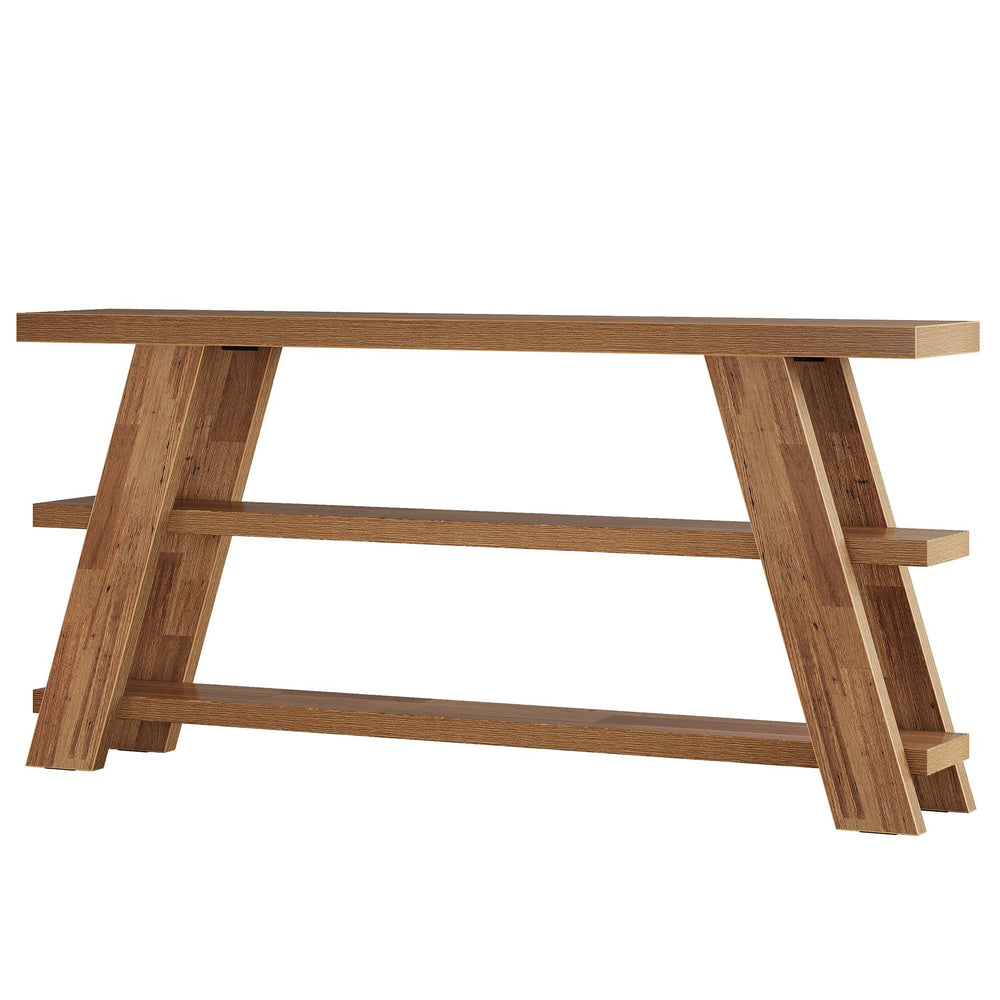 70.87" 3-Tier Narrow Console Table with Storage – Farmhouse Sofa & Entryway Table