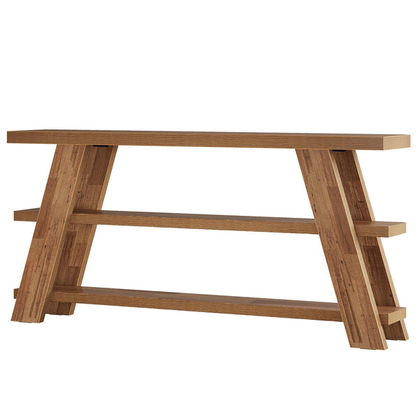 70.87" 3-Tier Narrow Console Table with Storage – Farmhouse Sofa & Entryway Table