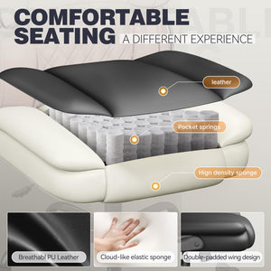 High-Back Ergonomic Office Chair with Adjustable Headrest & Flip-Up Armrests