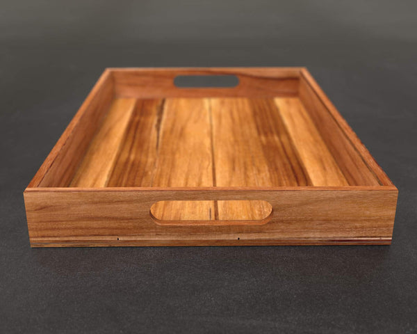 Teak Wood Serving Tray with Handles