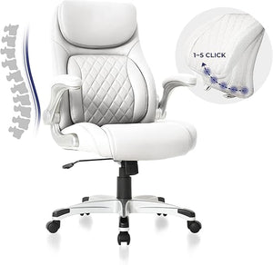 Ergonomic High-Back Leather Office Chair