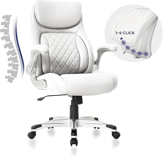 Ergonomic High-Back Leather Office Chair